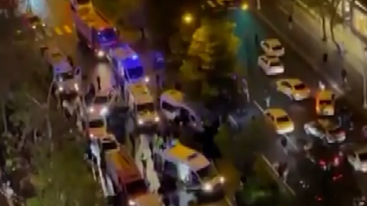 Yola çıkan yayaya çarpmamak için direksiyonu kıran minibüs refüjdeki ağaca çarptı