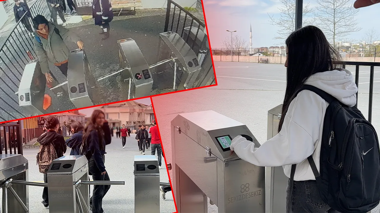 Bu okulda güvenlik üst düzey! Öğrenci turnikeden geçiyor, veliye anlık fotoğraf gidiyor