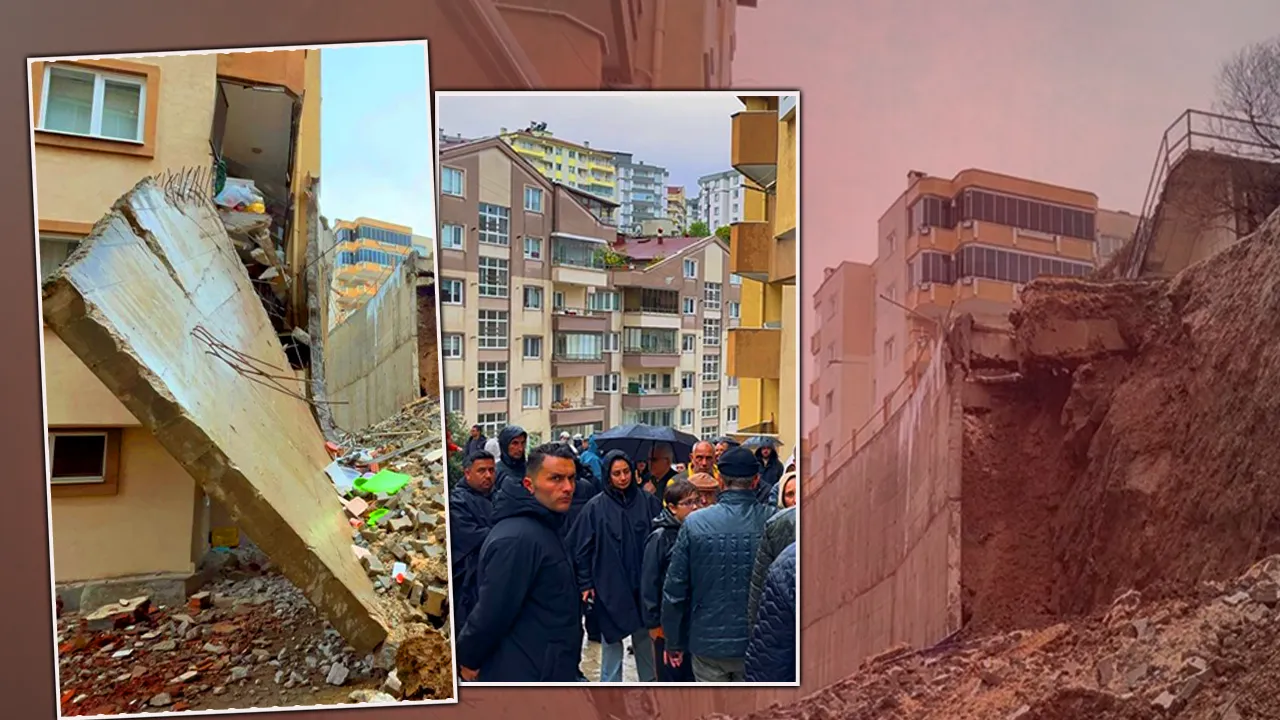 Sesi duyan deprem sandı, onlarca kişi sokağa döküldü! Bursa’da istinat duvarı çöktü, 2 blok tahliye edildi