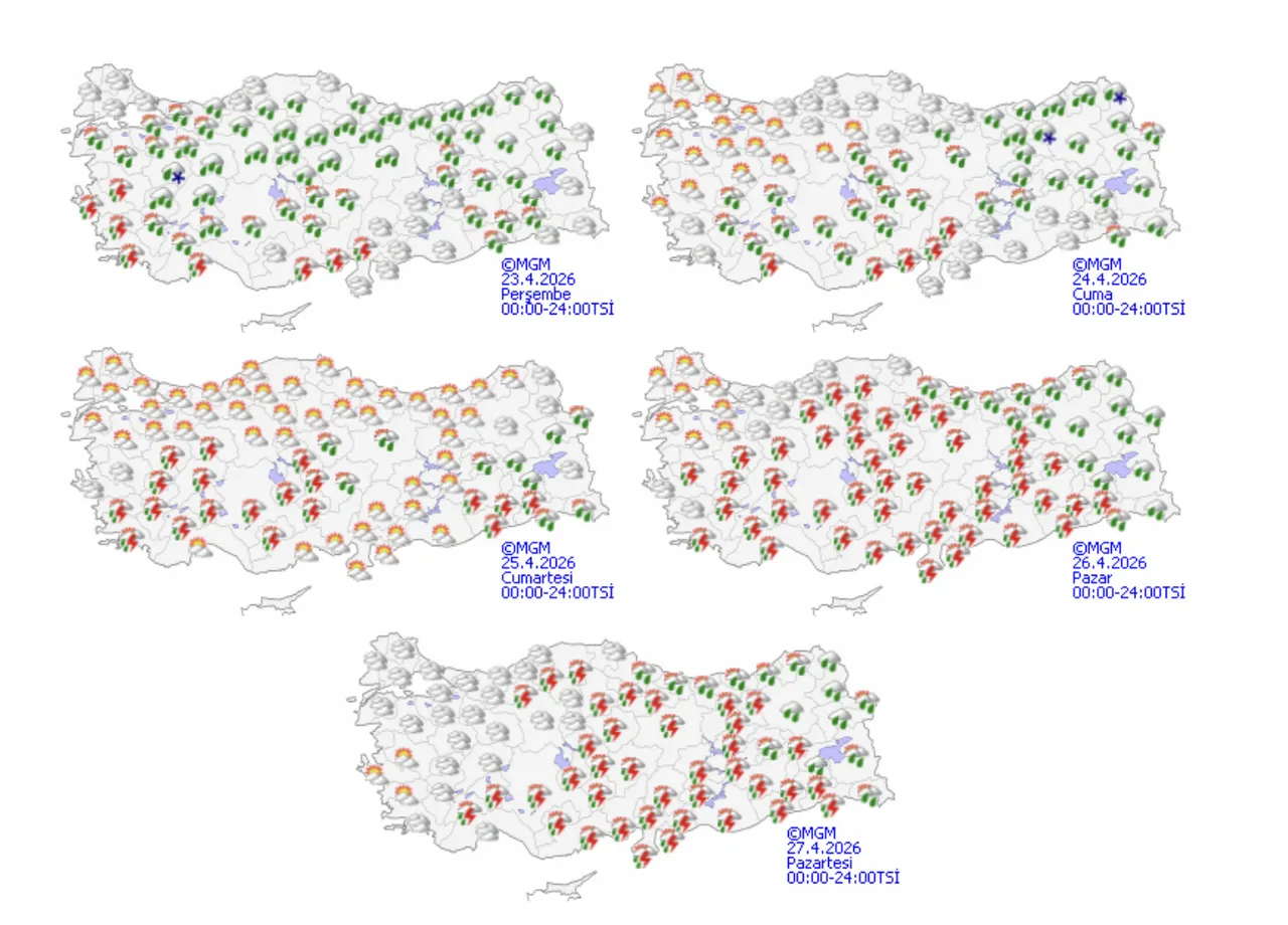 Yarın yağmur var mı, hava nasıl olacak? 23 Nisan 2026 hava durumu (İstanbul, Ankara, İzmir, Antalya, Bursa)