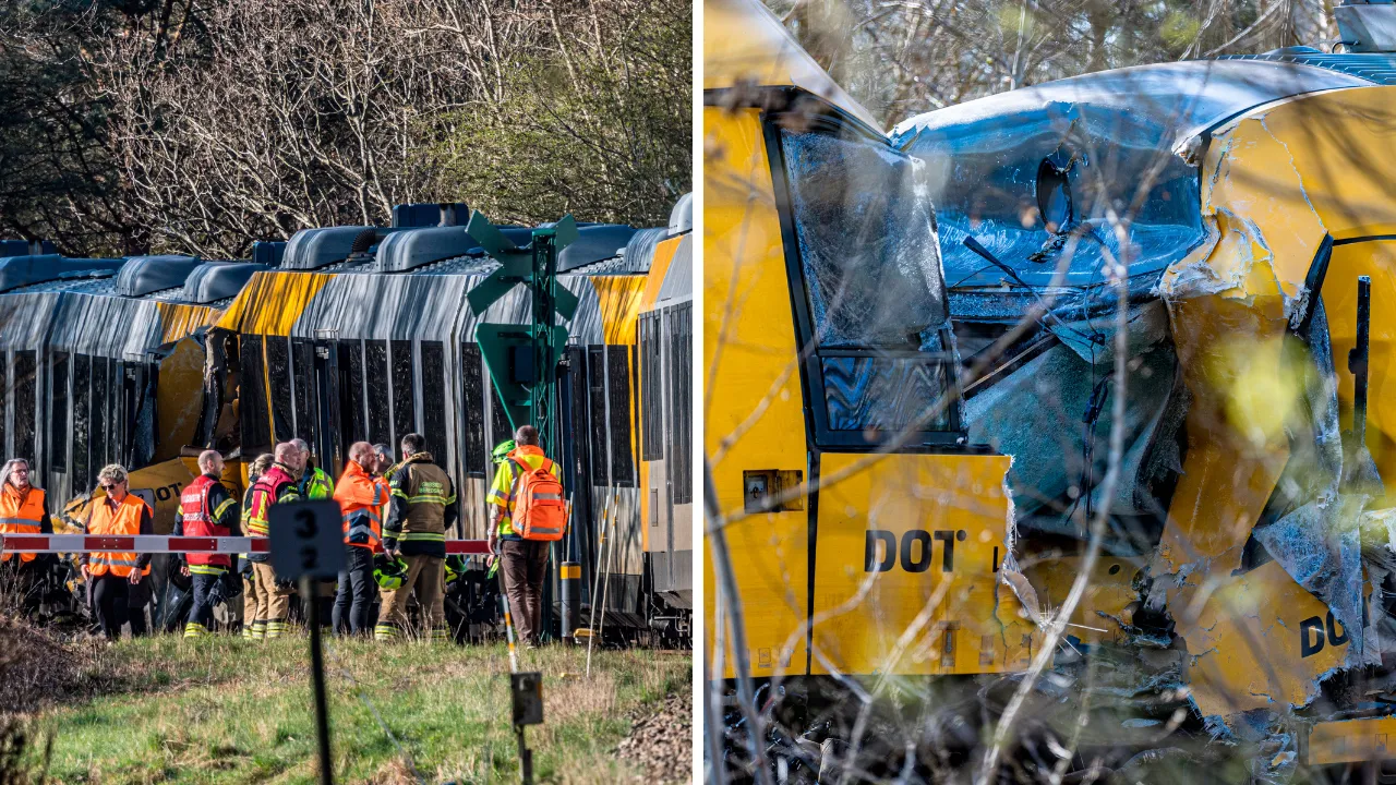 Danimarka'da korkunç kaza! İki tren kafa kafaya çarpıştı, çok sayıda yaralı var