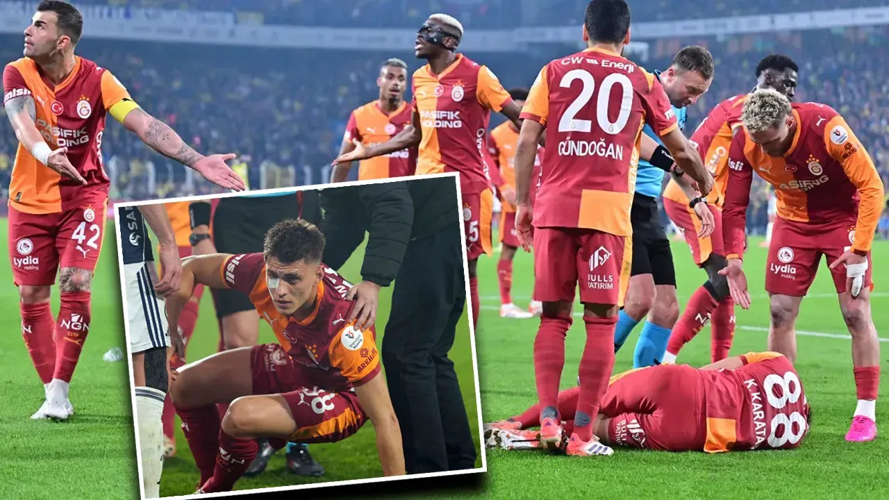 Chobani Stadyumu'nda oynanan Fenerbahçe-Galatasaray maçında bir taraftar, sarı-kırmızılı takımdan Kazımcan Karataş'ı sahaya attığı çakmakla yaralamıştı.