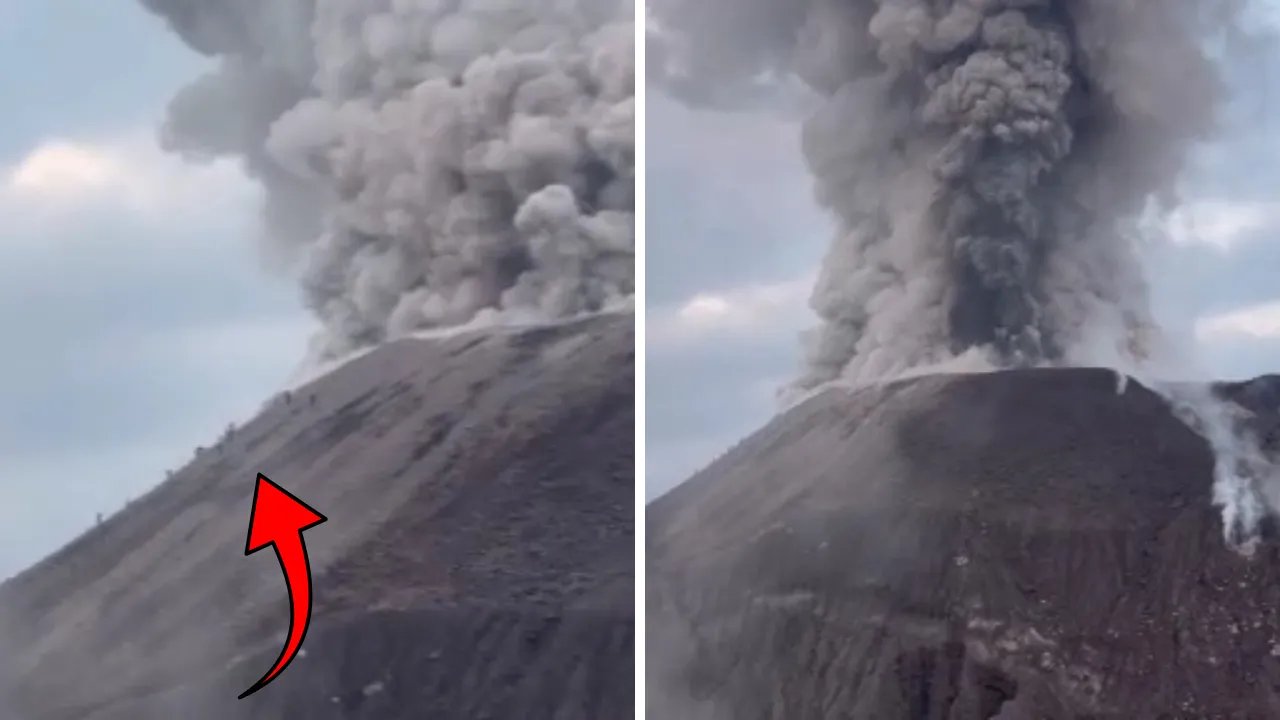 Guatemala'da korku dolu anlar! Dağcıların tırmandığı yanardağ patladı