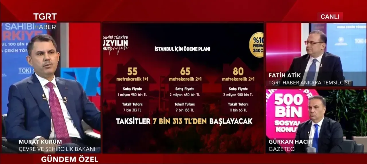 Bakan Kurum TGRT Haberde! Canlı yayında önemli açıklamalar