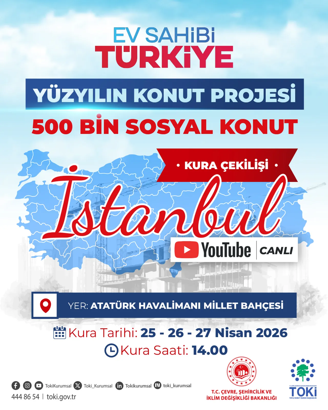 TOKİ İstanbul kura çekilişi canlı yayın izleme bilgileri! İstanbul TOKİ kurası saat kaçta, nereden izlenir?
