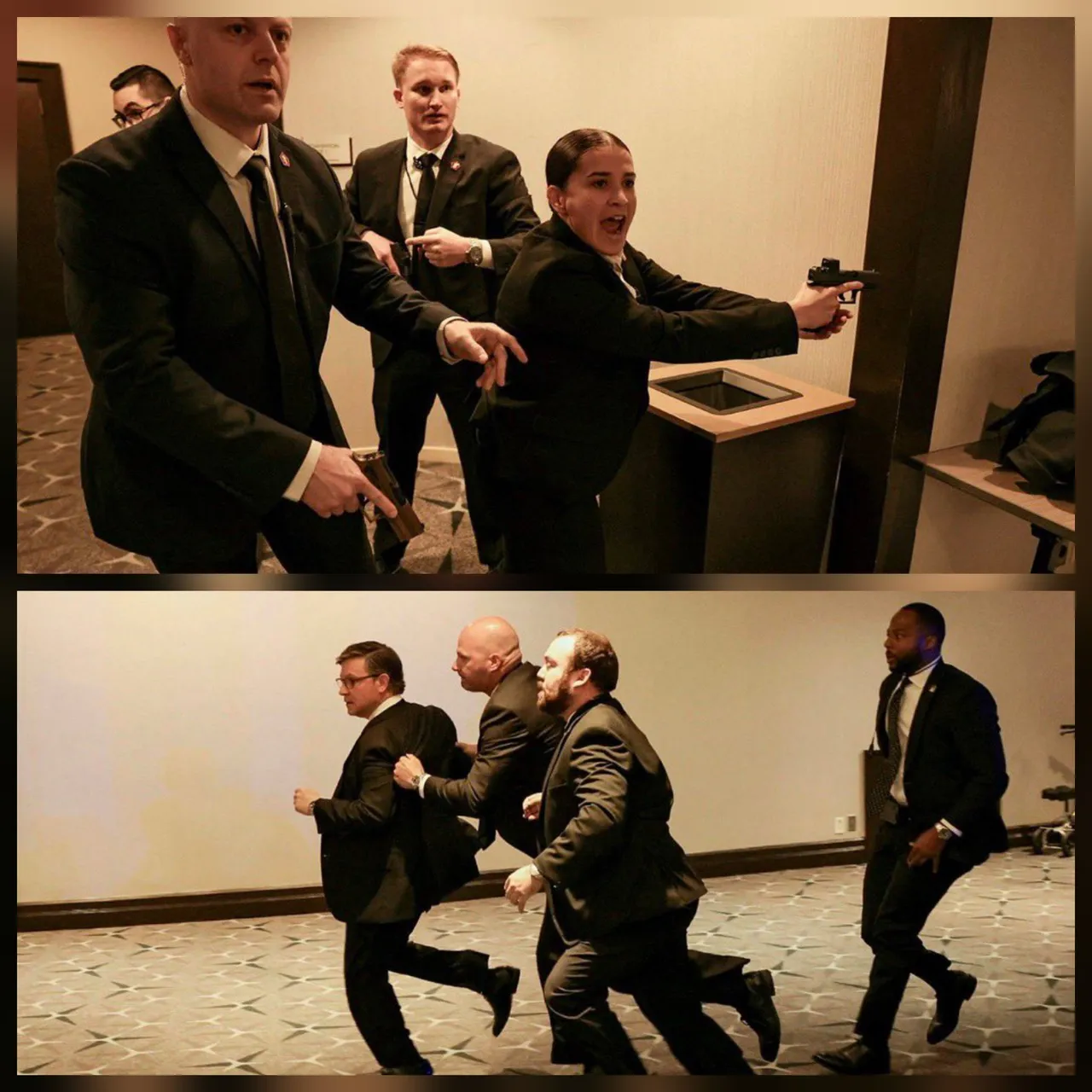 Trump’ın katıldığı yemekte silah sesleri yükseldi! Başkanı apar topar tahliye ettiler