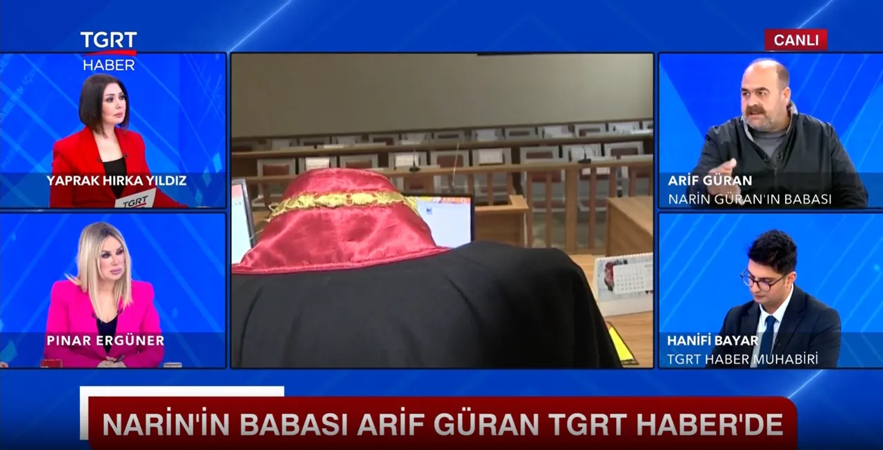 Narin'in babası Arif Güran TGRT Haber'e konuk oldu