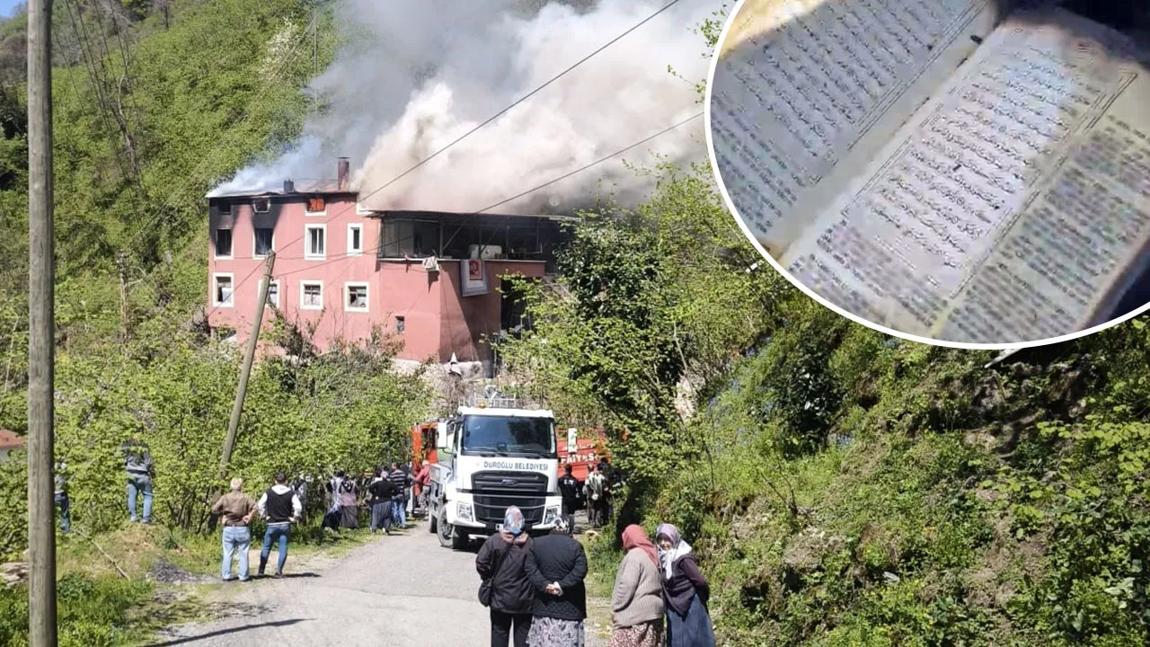 Yangında küle dönen evden sapasağlam çıktı! Tüyler ürperten detay