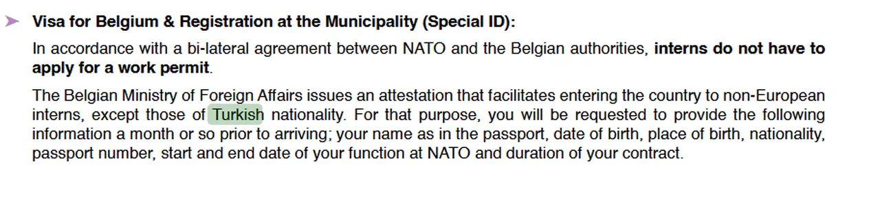 Belçika Dışişleri Bakanlığı açıkladı! Türk stajyerlere skandal vize ayrımcılığı