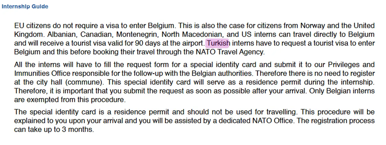 Belçika Dışişleri Bakanlığı açıkladı! Türk stajyerlere skandal vize ayrımcılığı