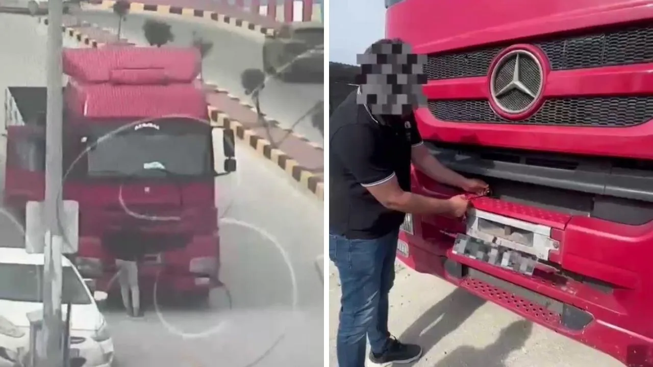 Plakasını kapatan tır şoförü bin pişman oldu! İşte ödeyeceği ceza