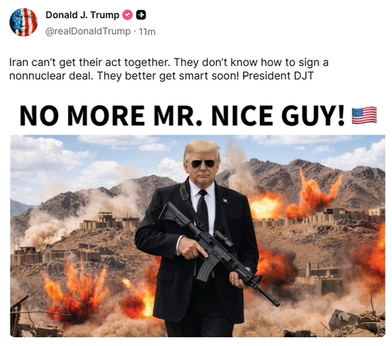 Trump'tan İran'a  son uyarı: Artık nazik adam yok