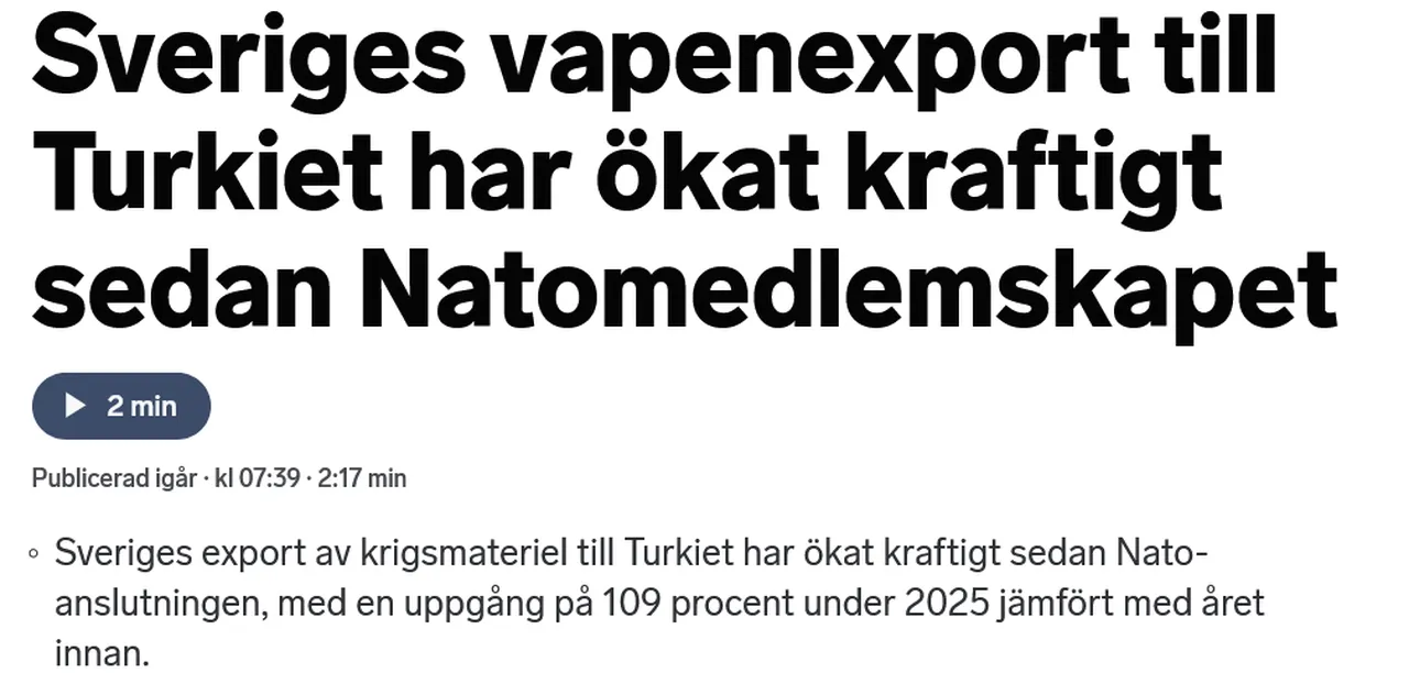 Ambargo bitti, İsveç Türkiye raporunu yayımladı: "%109’luk rekor kırıldı"
