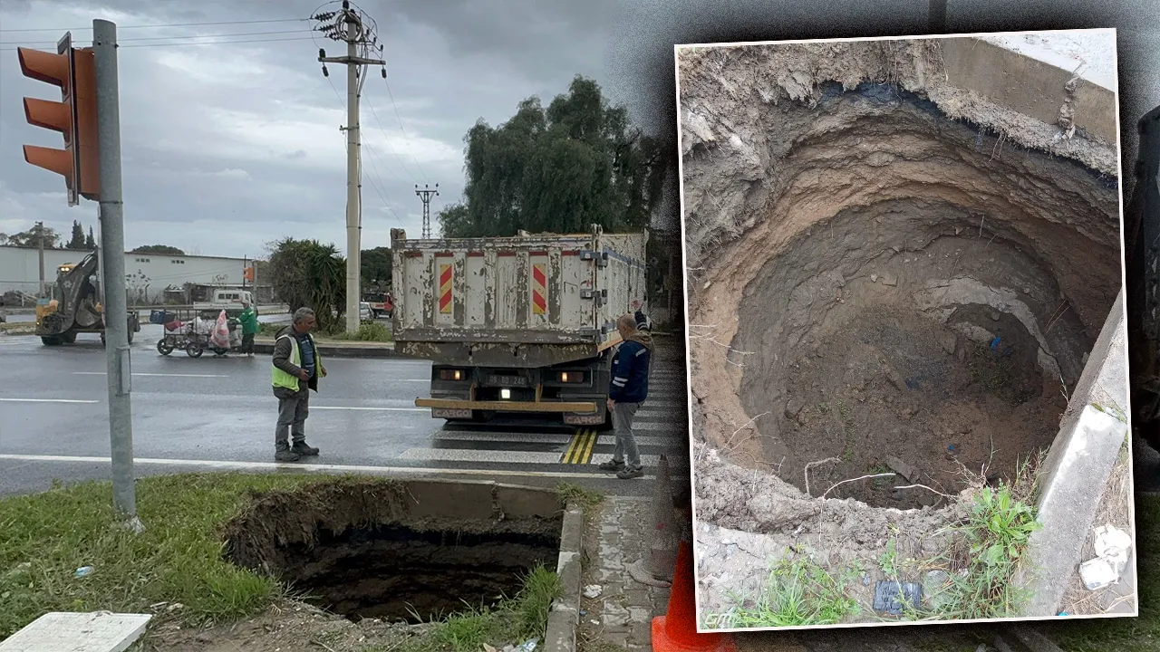 Derinliği 6 metre! 3 kamyon toprakla kapatıldı, Aydın’da obruk paniği 