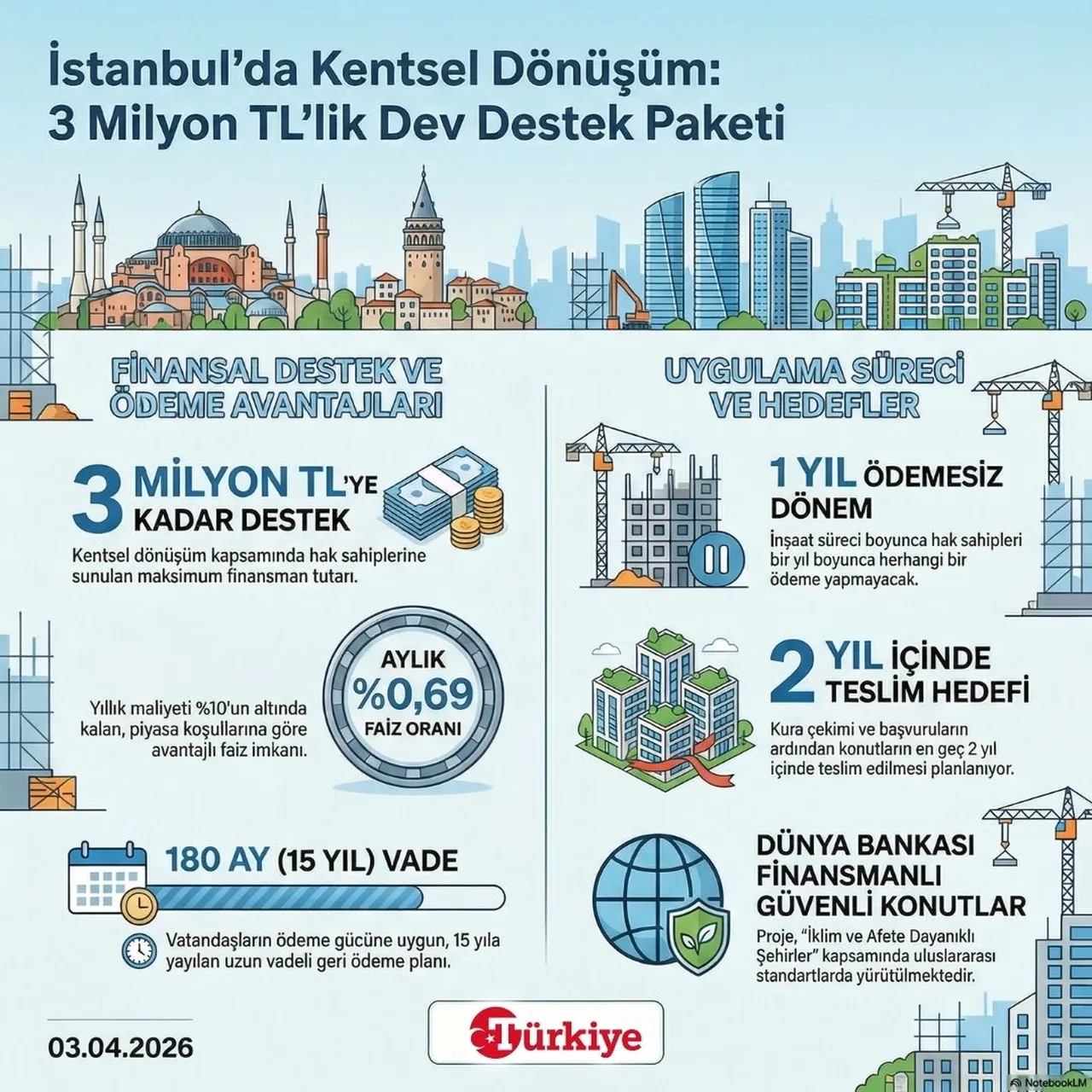 İstanbul'da kentsel dönüşüm: 3 milyon TL'lik dev paket desteği