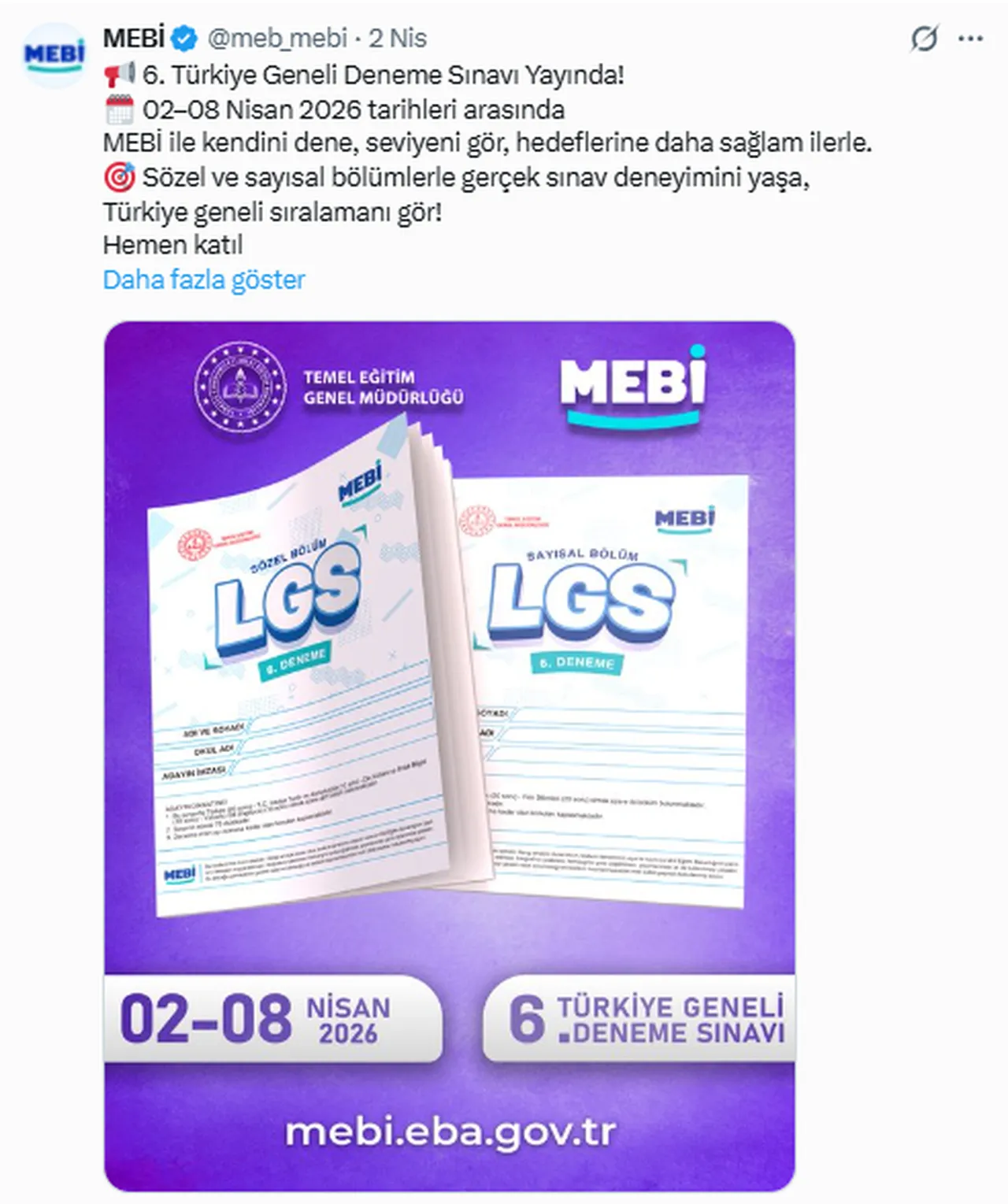 MEB Türkiye Geneli 6. LGS deneme sınavı yayında! LGS deneme sınavına katılım nasıl sağlanır?