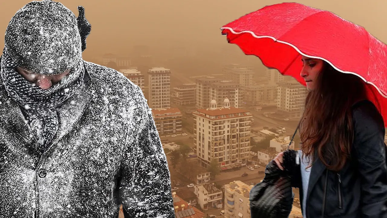 Meteoroloji il il, bölge bölge uyardı: Kızıl toz, sağanak ve kar yolda