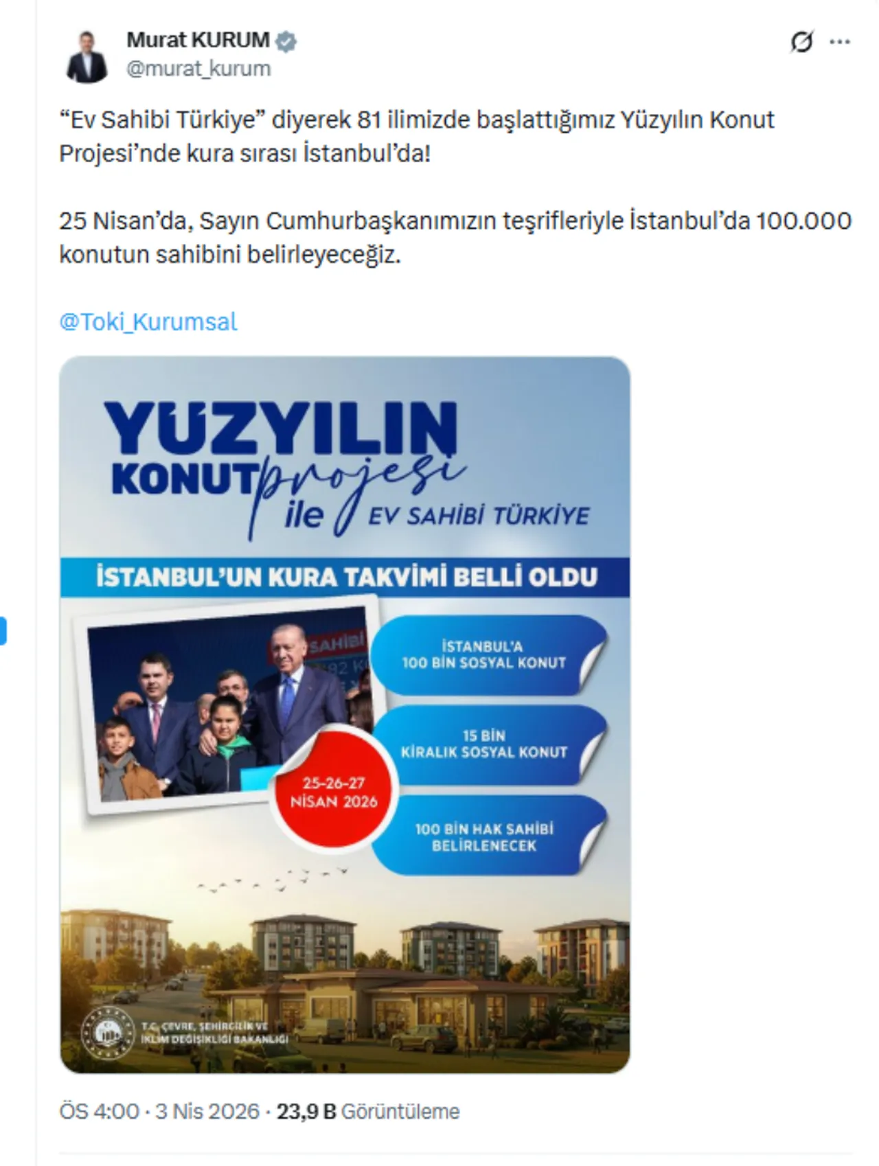 TOKİ  İstanbul kura sonuçları için tarih belli oldu! İstanbul ödeme planı nasıl olacak?