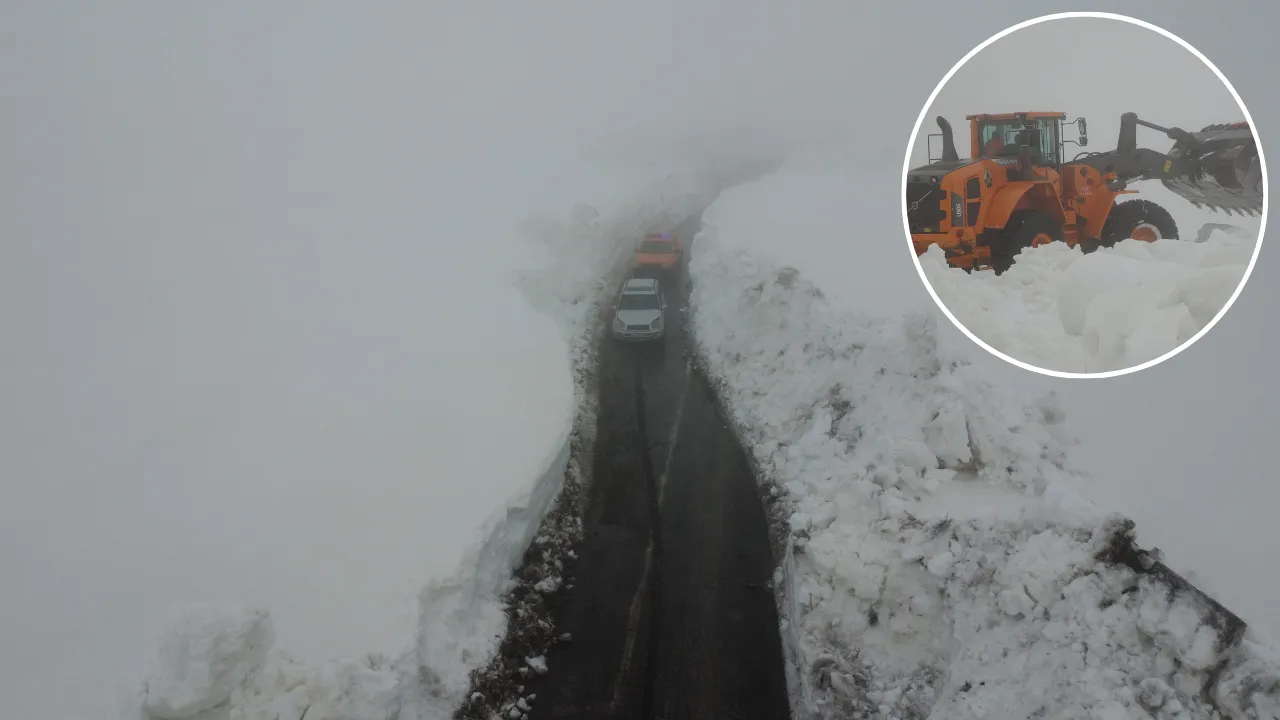 Yaz şehri Mersin'den kış manzaraları: Kar kütleleri boyu aştı!