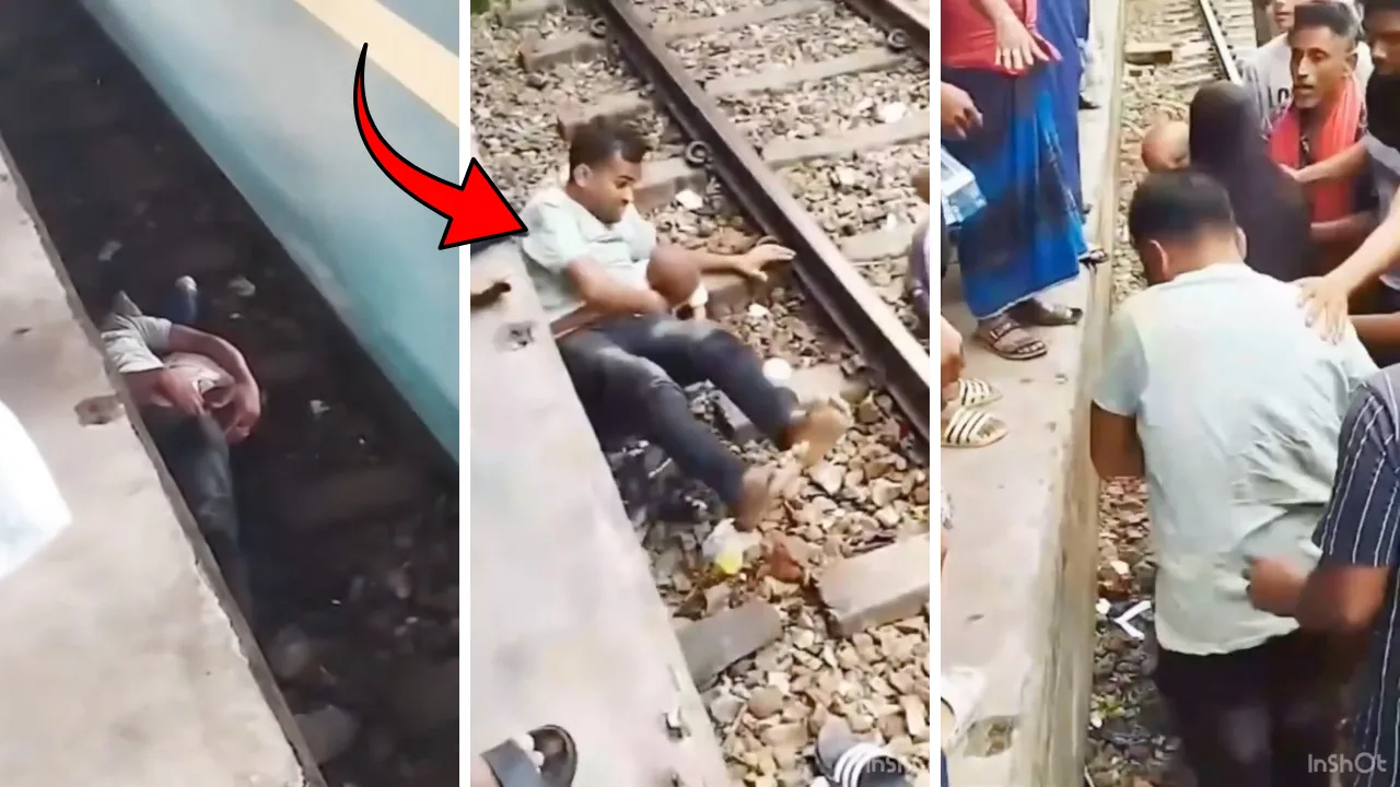 Çocuğu raylara düşen baba gözünü kırpmadan atladı! Korku dolu anlar kamerada