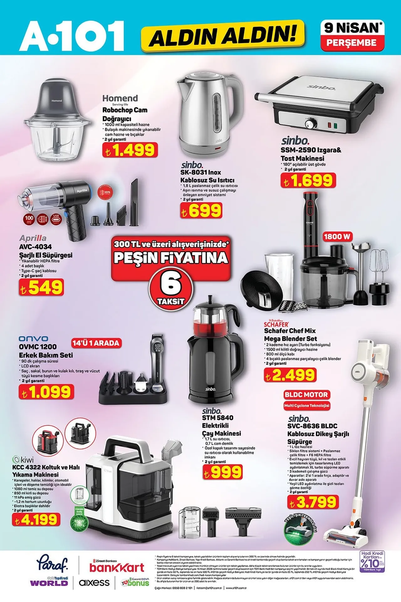A101de bu hafta neler var? 9 Nisan A101 aktüel ürünler kataloğu