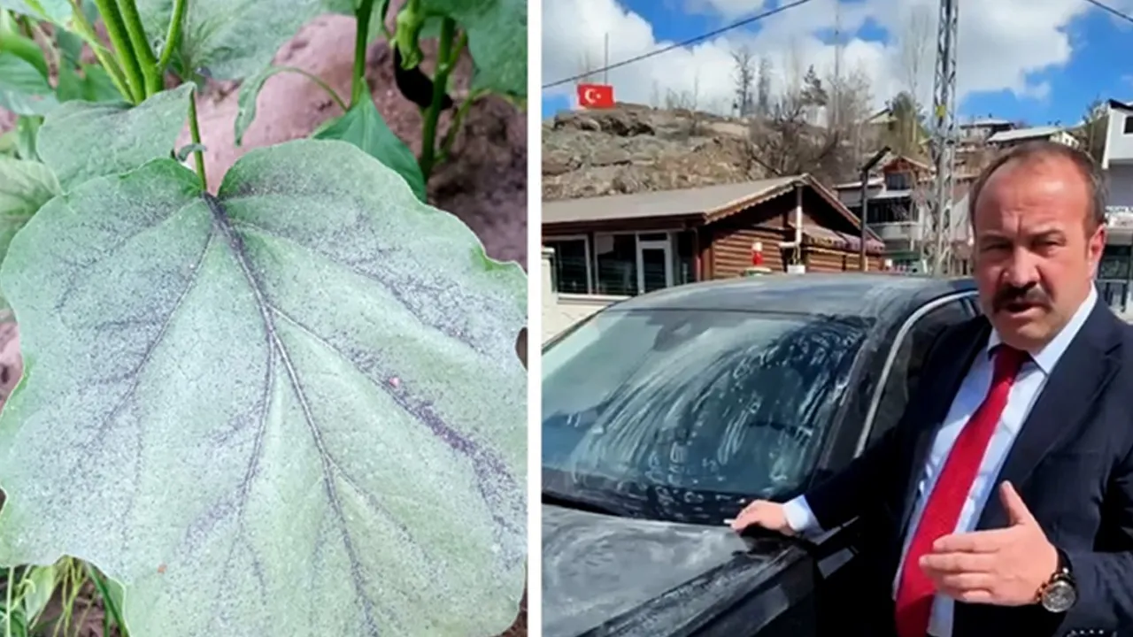 Başkan Tanış, makam otomobilindeki tozları göstererek tepkisini dile getirdi.