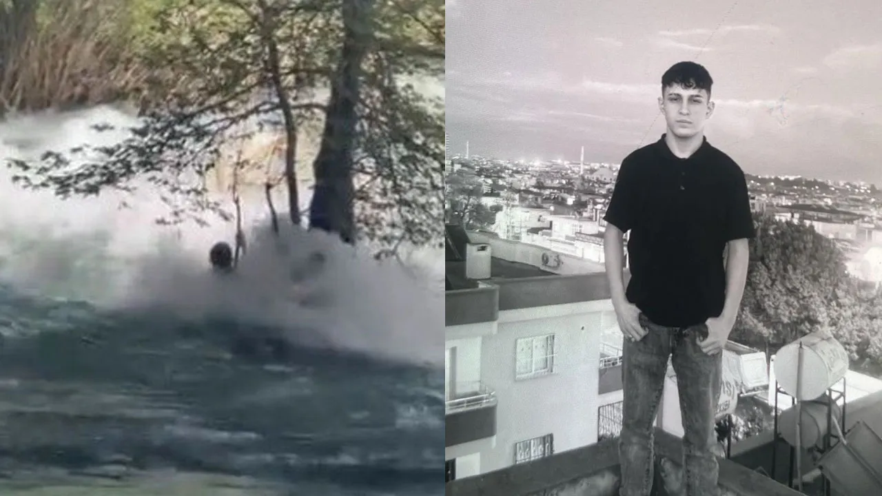 Berdan Irmağı’na atlayan genç akıntıya kapıldı! Son anları kameraya yansıdı