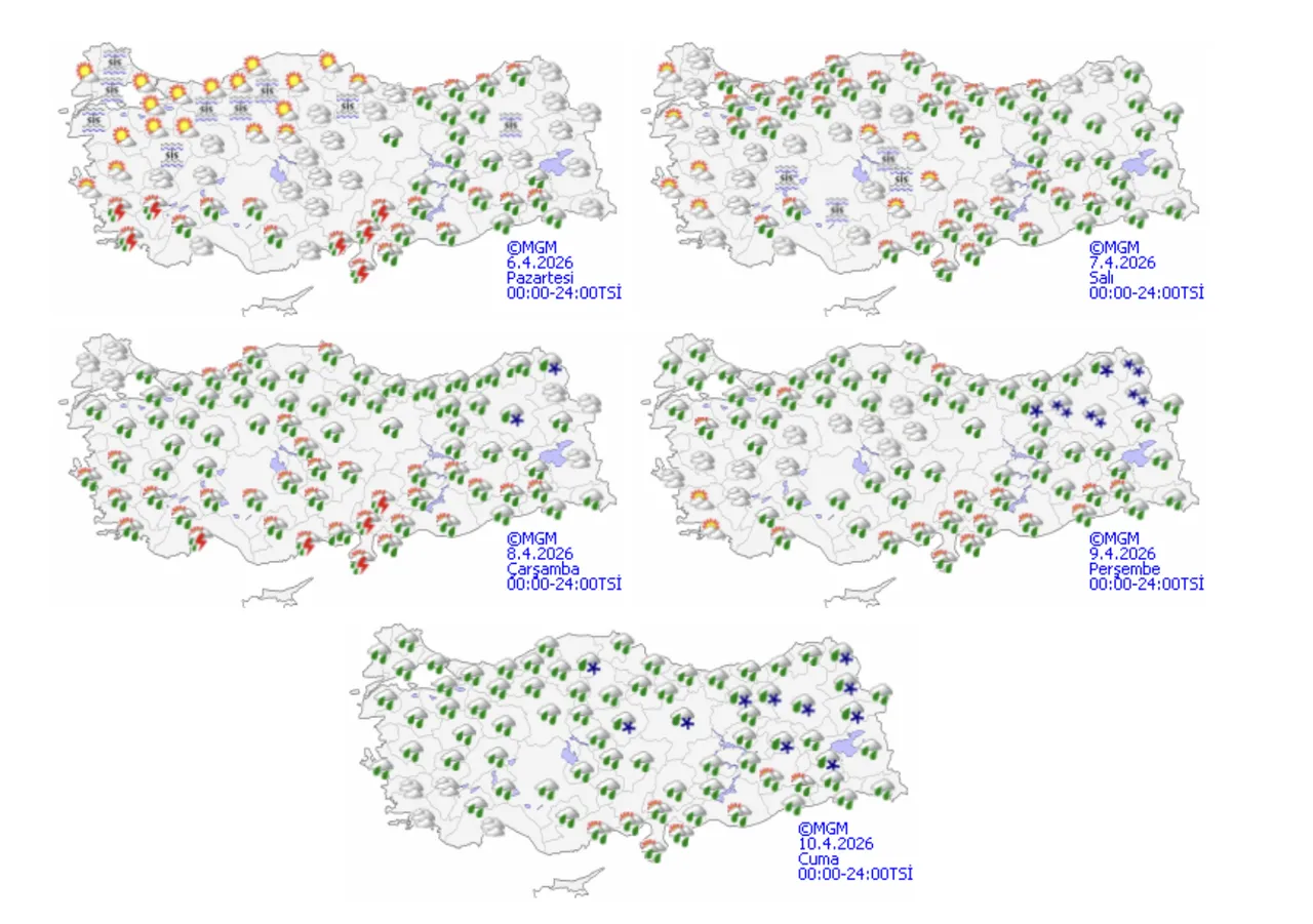 Bu hafta hava nasıl olacak, yağmur yağacak mı? 6-10 Nisan hava durumu tahmini