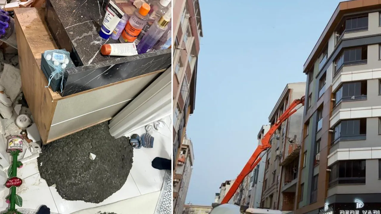 Zeytinburnu’nda 5 katlı binanın duvarı çöktü! Vatandaşlar sokağa döküldü
