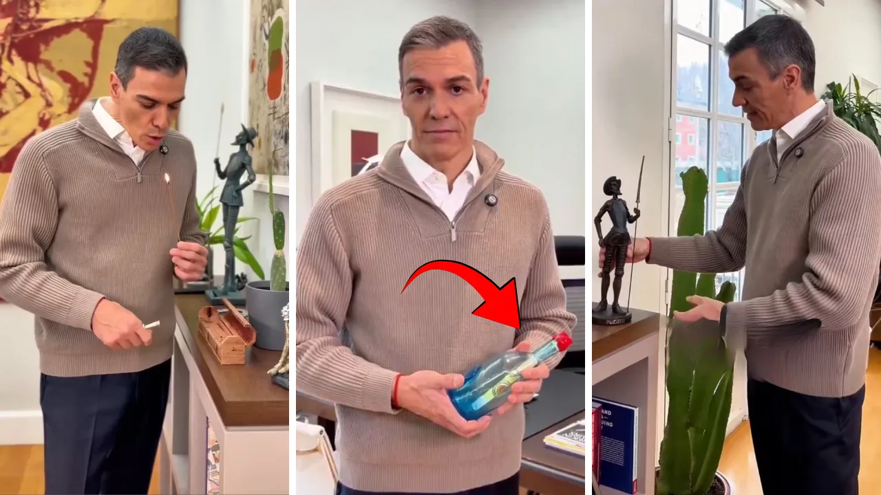 İspanya Başbakanı Sanchez en değerli 3 eşyasını paylaştı! Ofisteki 'Filistin' detayı dikkat çekti