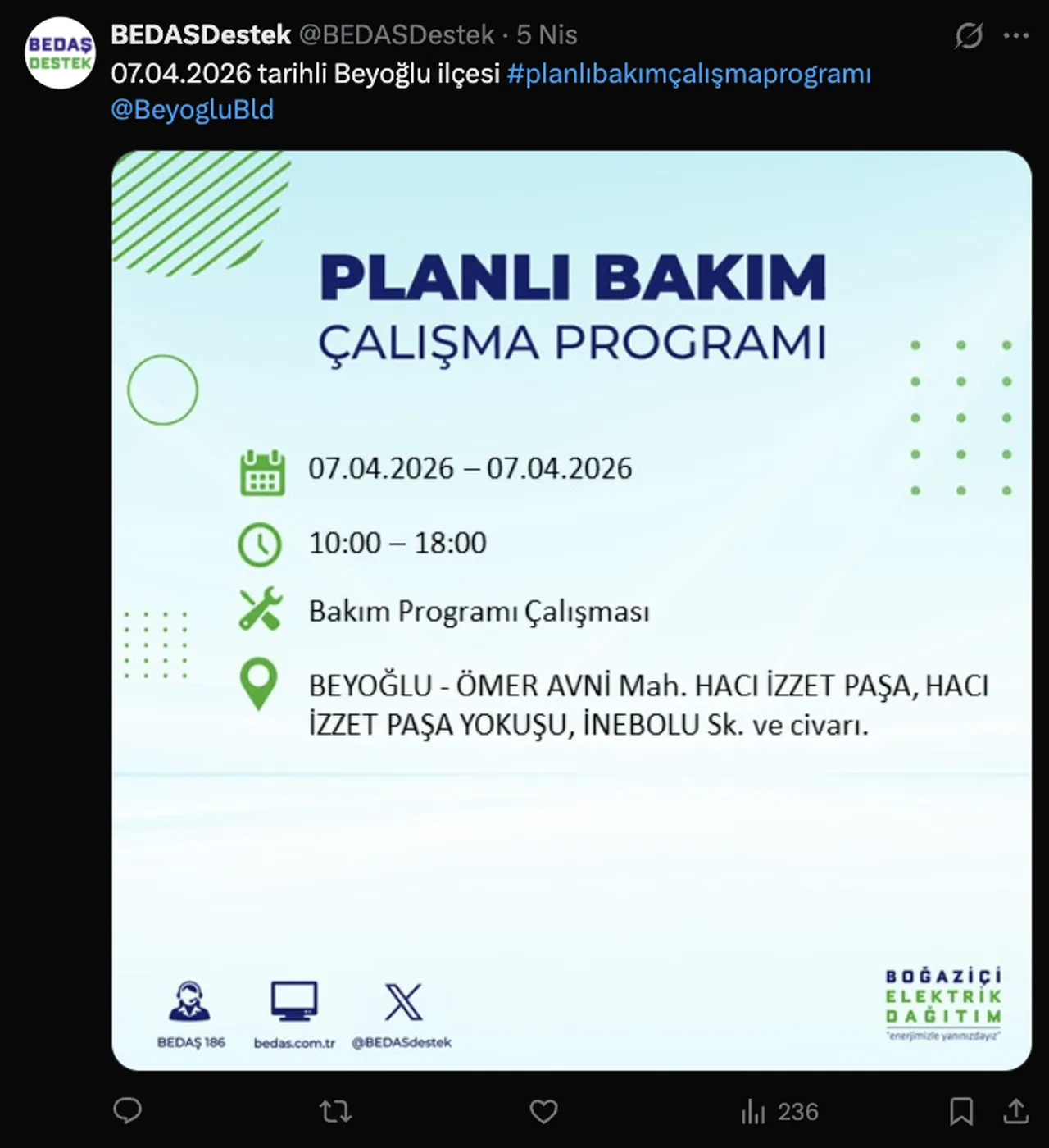 İstanbulda 21 ilçede elektrik kesintisi yapılacak! 7 Nisan BEDAŞ İstanbul elektrik kesinti listesi