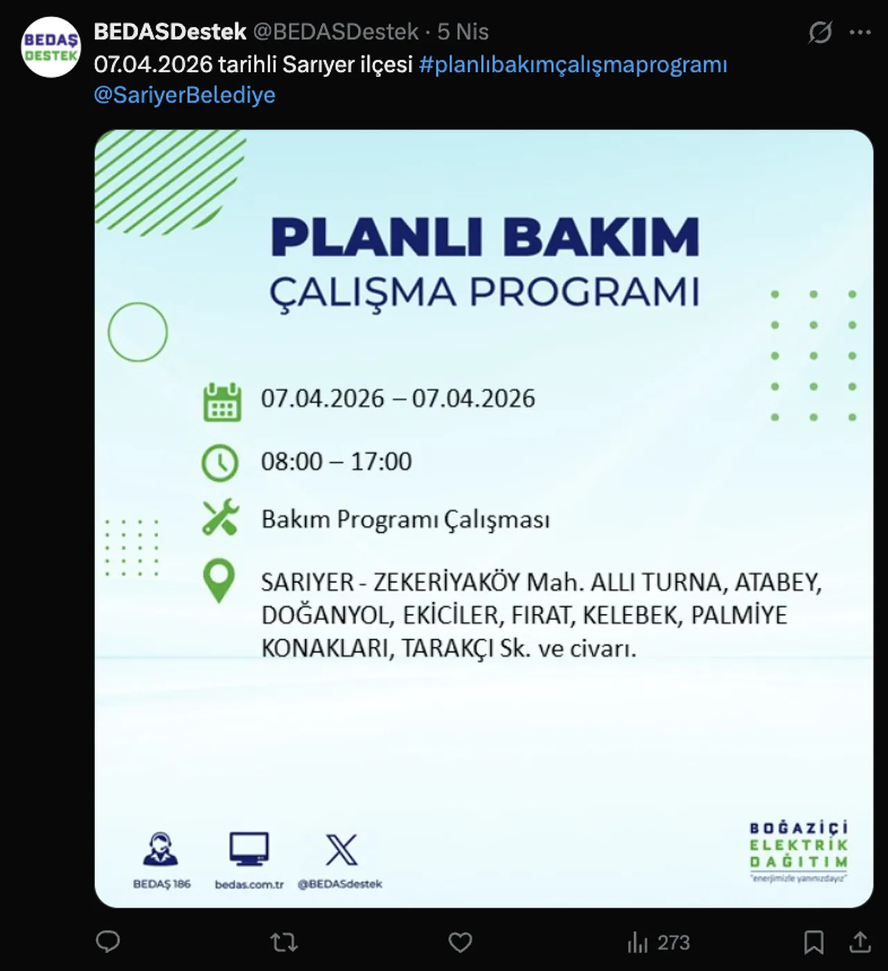 İstanbulda 21 ilçede elektrik kesintisi yapılacak! 7 Nisan BEDAŞ İstanbul elektrik kesinti listesi