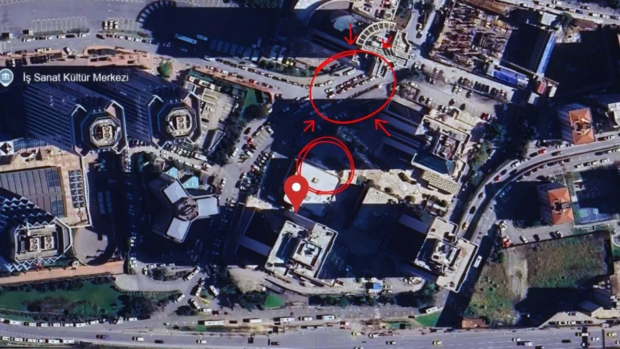 İstanbul Levent'te çatışmanın gerçekleştiği yer.