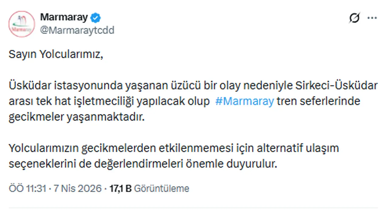 Marmaray Üsküdar seferlerinde aksama yaşanıyor! Marmaray seferleri neden durdu?