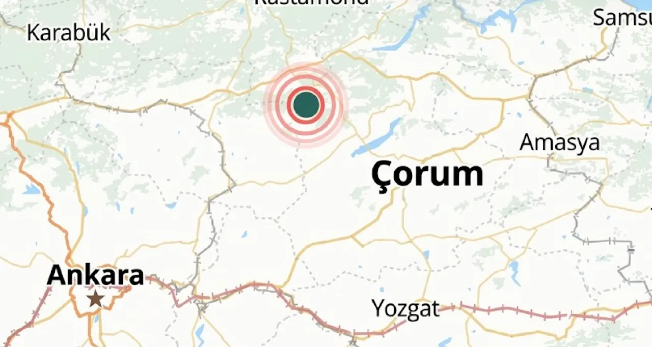 Çorum'da deprem mi oldu? 8 Nisan AFAD deprem son dakika
