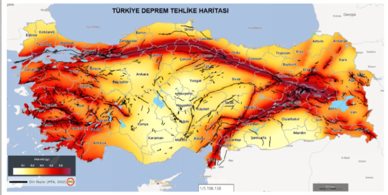 Çorum'dan fay hattı geçiyor mu? Çorum deprem fay hattı haritası