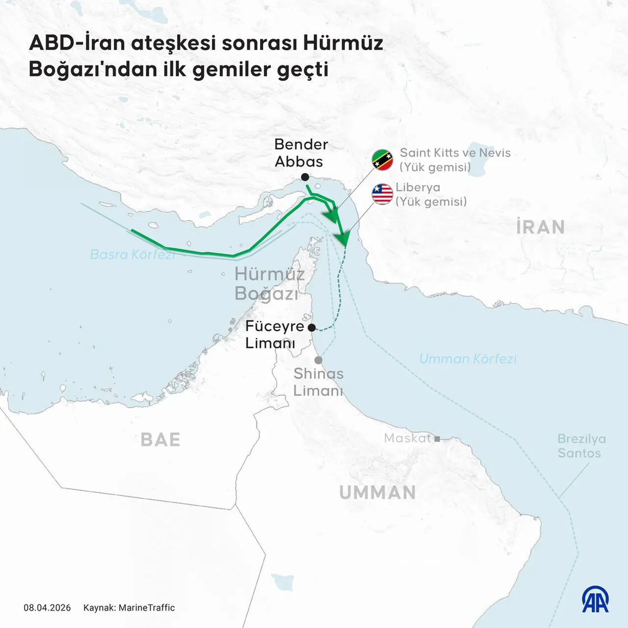 6 haftalık bekleyiş son buldu: Hürmüz Boğazı'nda ilk gemiler geçti!