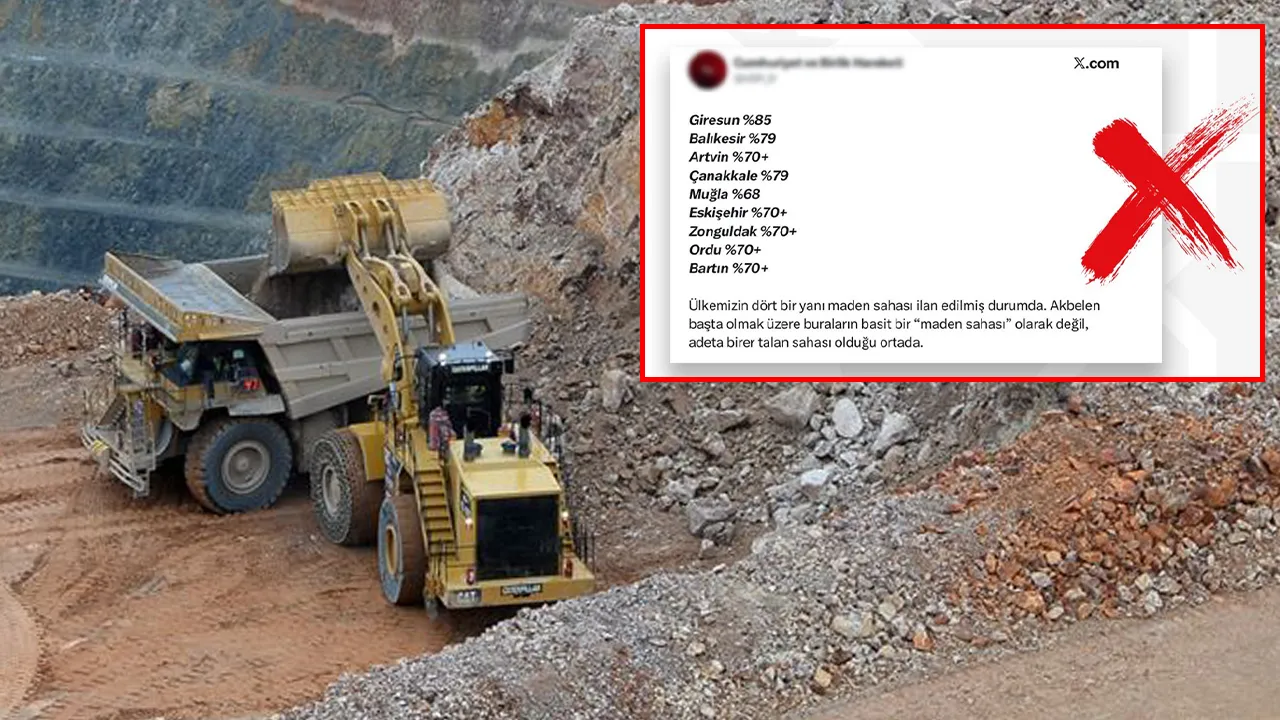 İletişim Başkanlığı'ndan 'maden sahası' iddialarına yalanlama! Rakamlarla açıkladılar