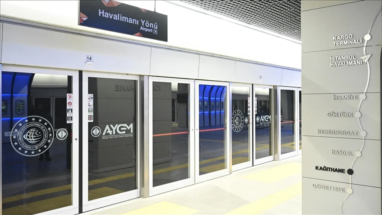 Mesafeyi 30 dakika kısaltan Gayrettepe-İstanbul Havalimanı-Arnavutköy metro hattı rekor tazeledi