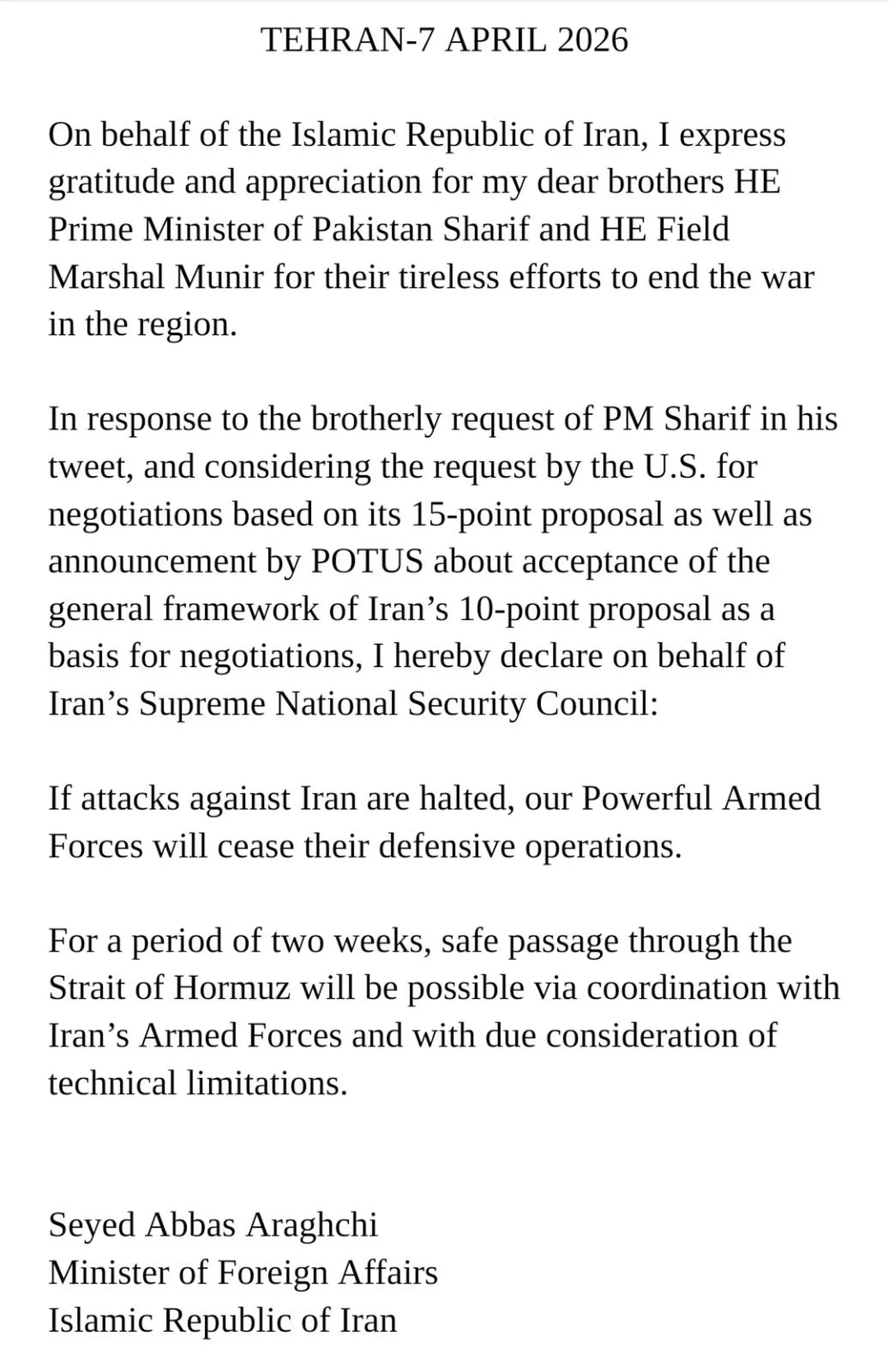 Trump'tan 'Hürmüz' şartlı 2 haftalık ateşkes! İran'ın 10 maddelik teklifine yeşil ışık yaktı,