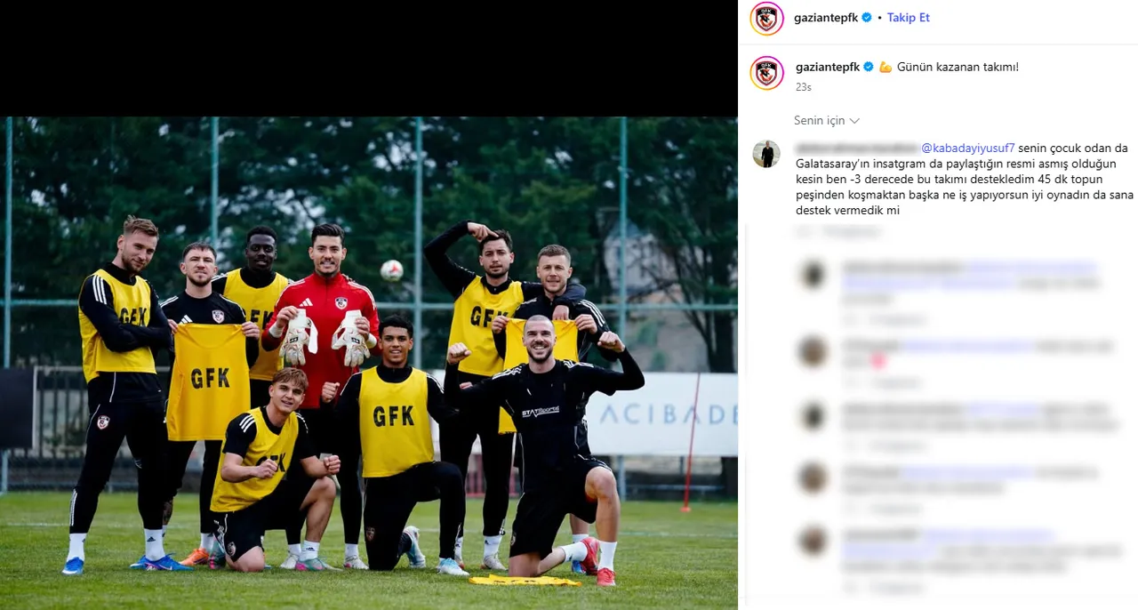 Gaziantep FK taraftarının Yusuf Kabadayı'ya cevabı