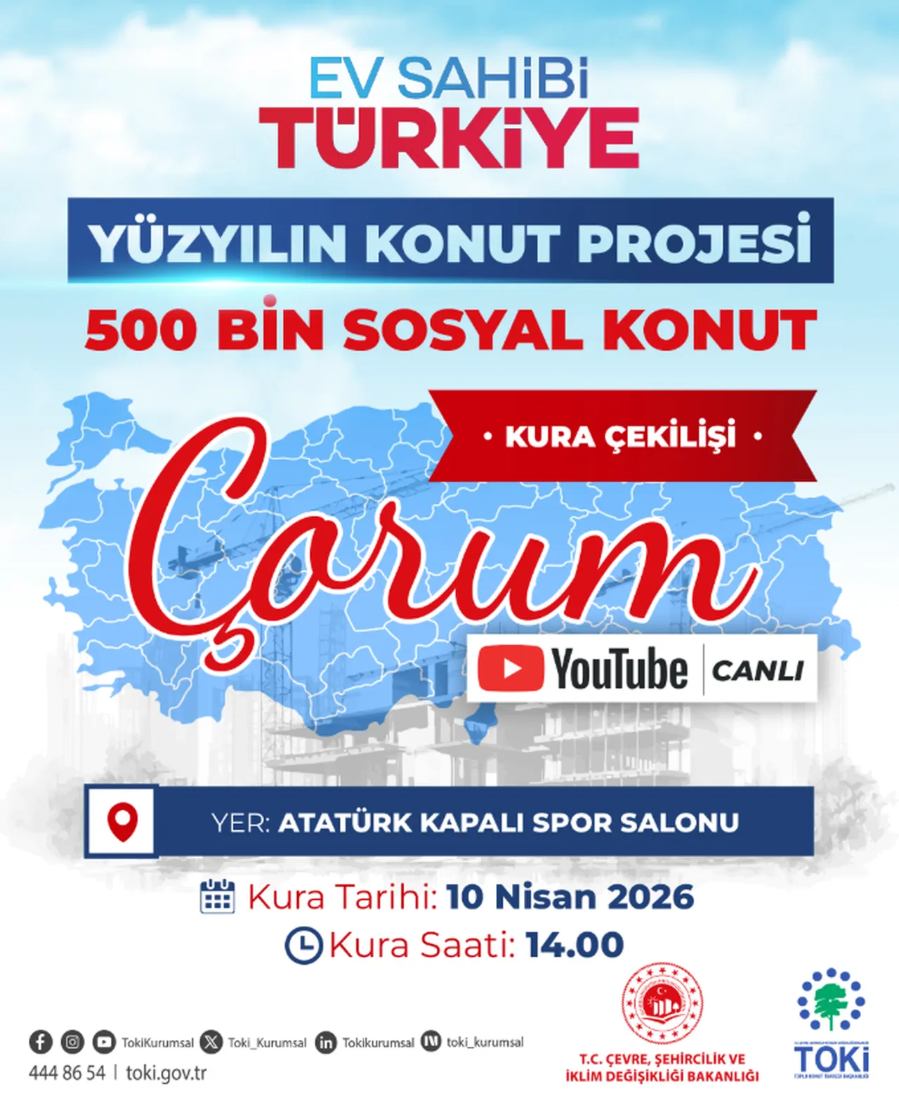 Tarih belli oldu! Çorum TOKİ kurası ne zaman, saat kaçta?