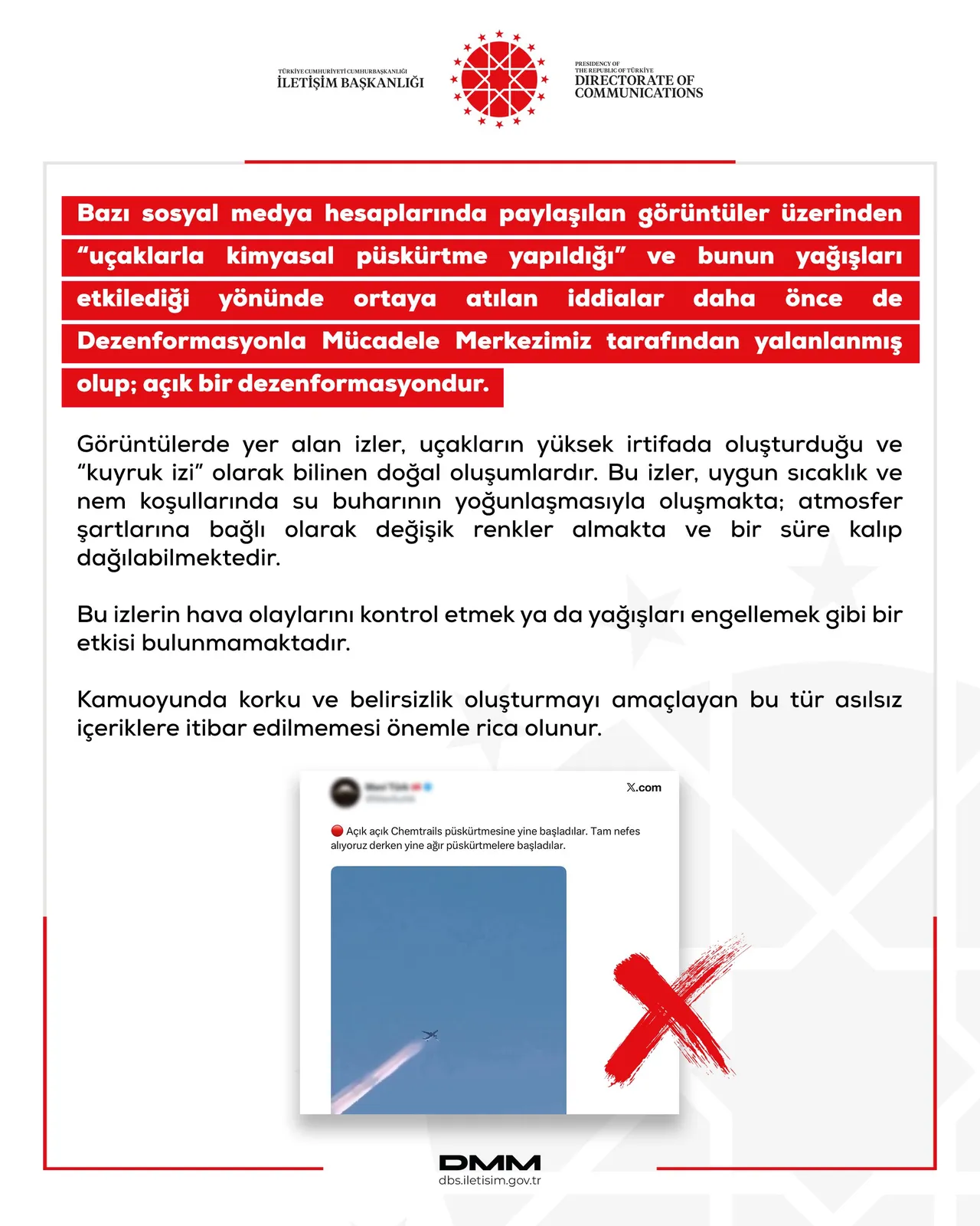 DMM'nin açıklaması