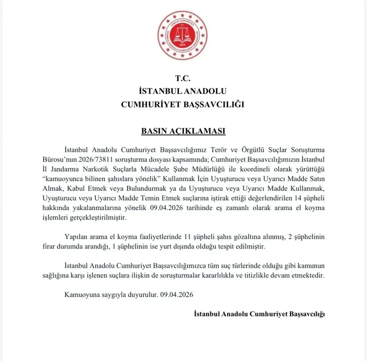 Başsavcılıktan açıklama...