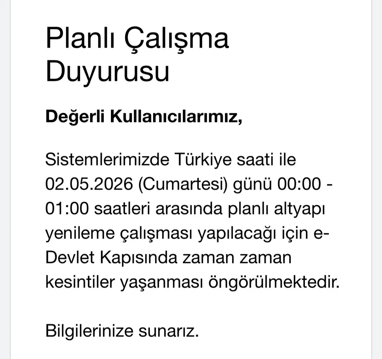 e-Devlet'te işlemi olanlar dikkat! Saatler açıklandı, erişim kısıtlanacak