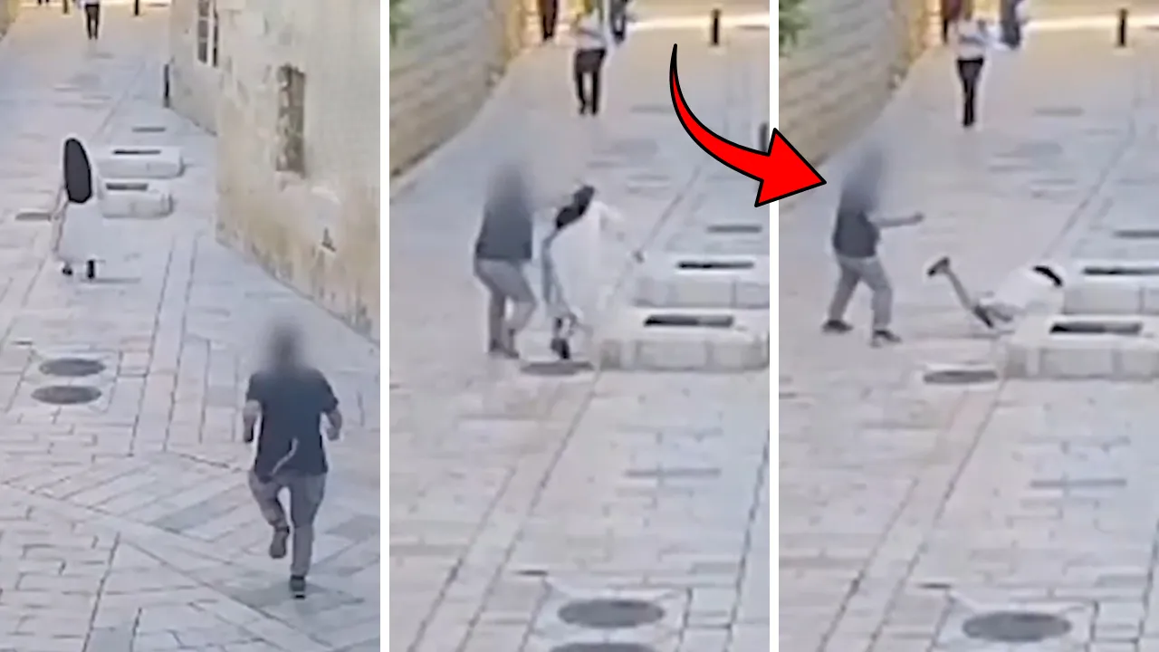 İşgal altındaki Doğu Kudüs’te Yahudi saldırganın rahibeyi düşürüp tekmelediği anlar ortaya çıktı! 