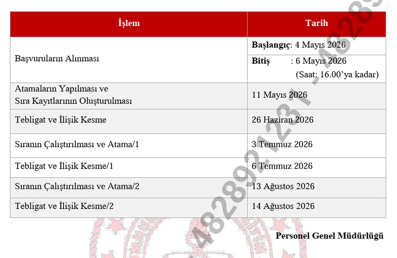 Öğretmenlerin il içi atama takvimi! İl içi tayin başvuruları ne zaman başlayacak?