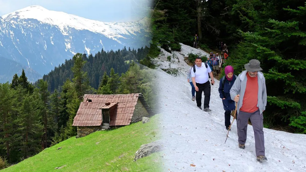 12 kilometrelik rotada 2 mevsim! Bir taraf kar, diğer taraf bahar