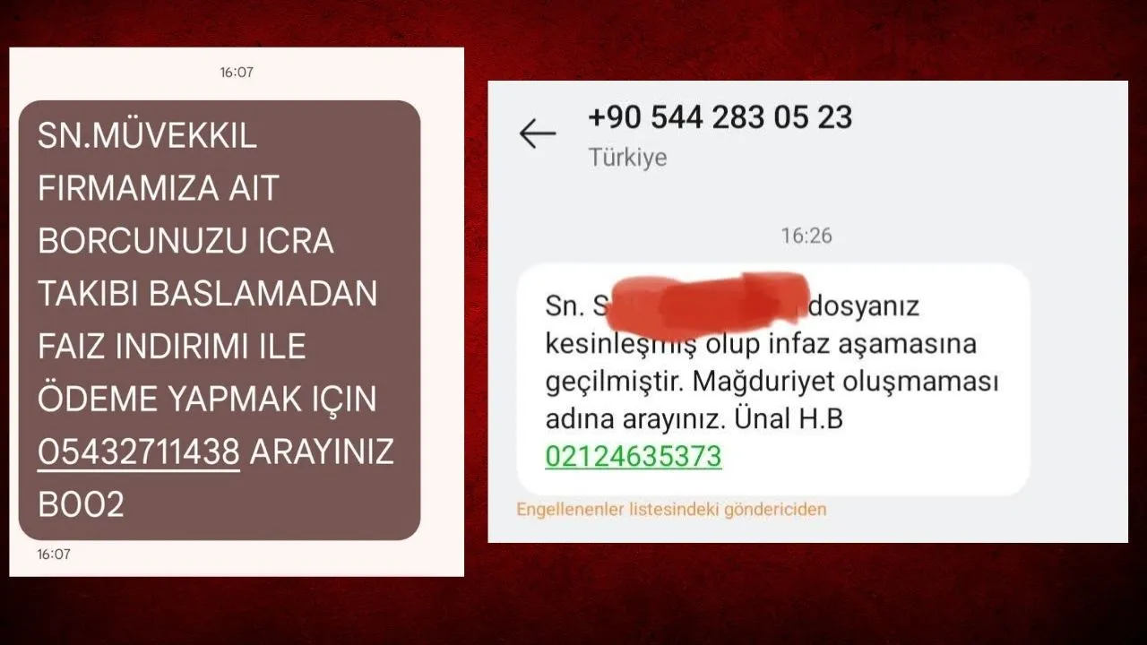 Dolandırıcıların gönderdiği mesajlardan bazıları (Şikayet Var platformundan alınmıştır)