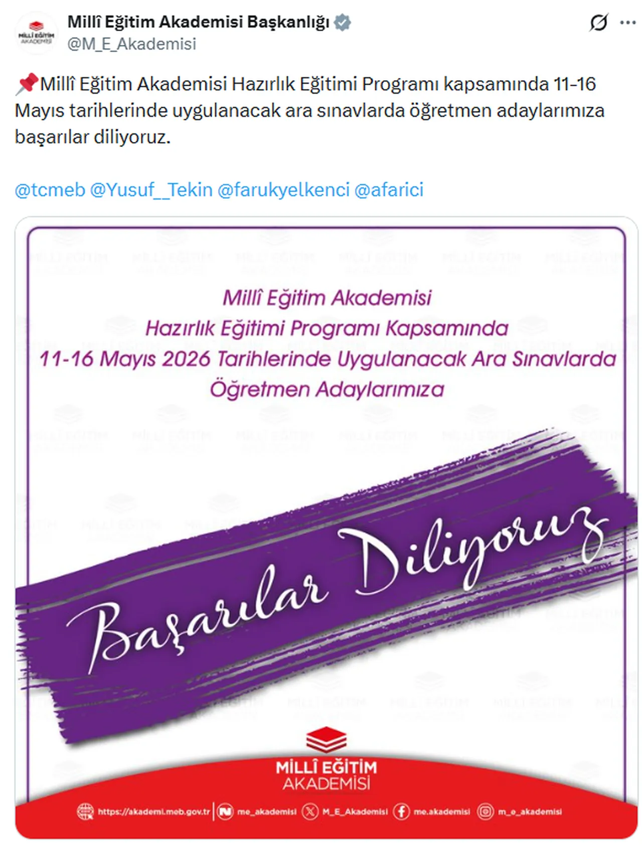 Millî Eğitim Akademisi Hazırlık Eğitimi Programı ara sınav takvimi! Ara sınavlar ne zaman yapılacak?